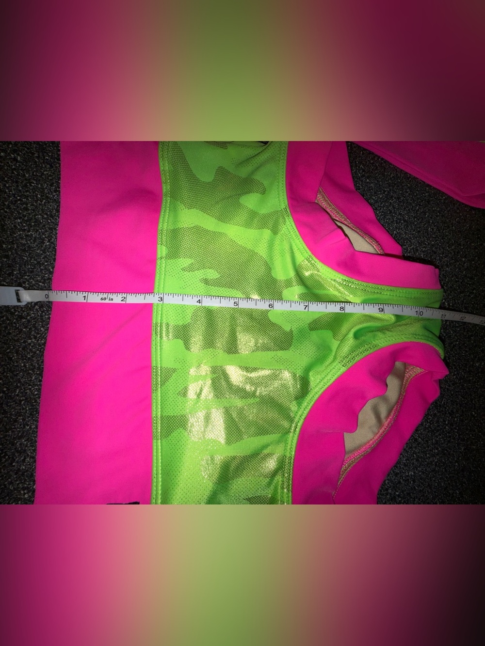 Kandi Kouture Dance Set Neon Pink/Green Size Child Large (7/8) - Picture 6 of 10